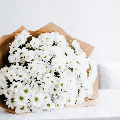 白い花束の写真